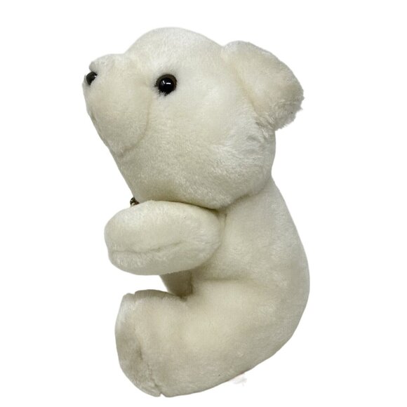 Sugar Loaf Plush Bear White Floral Bowtie Stuffed Animal 8 Inch 1998 90s Vtg - Picture 2 of 9